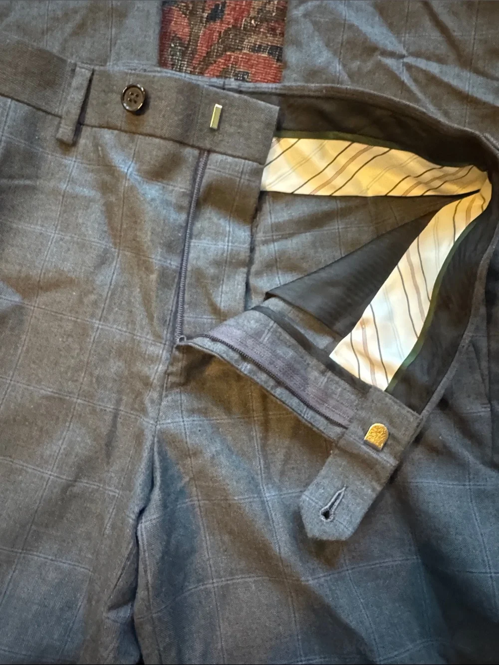 Boys (10) Ralph Lauren Gray Plaid Dress Pants
